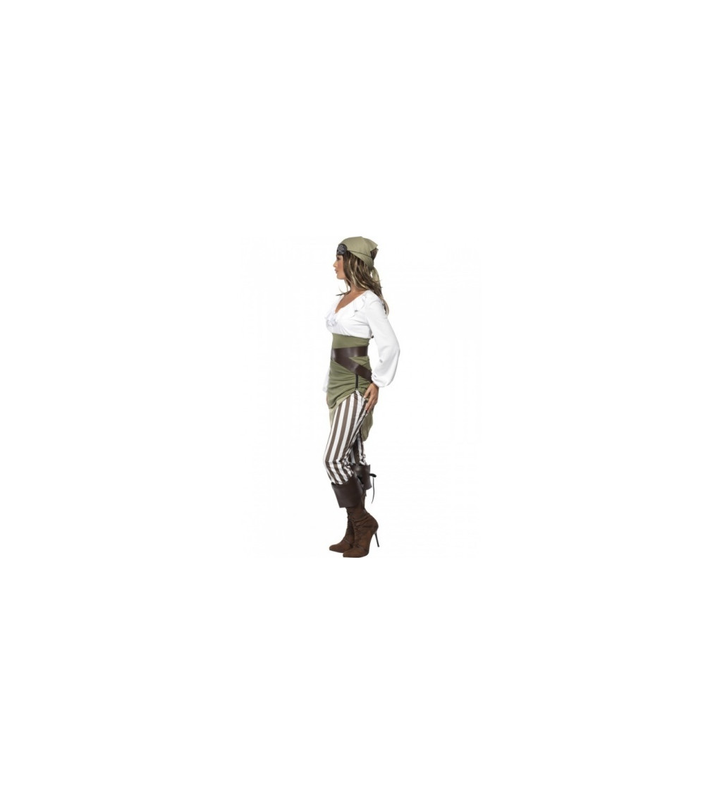 Kostým pre ženy - Pirátka pruhované legíny