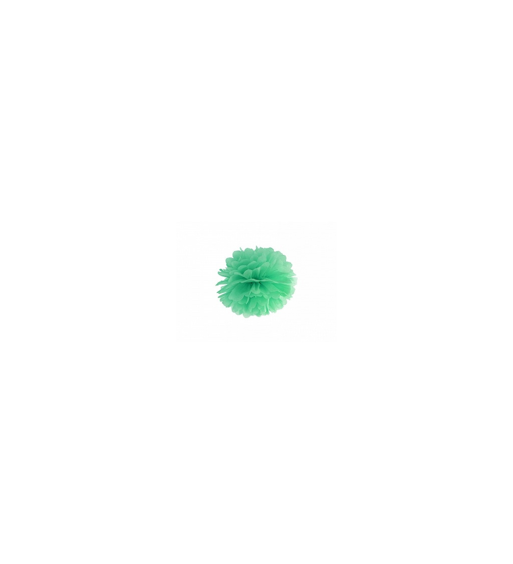 Hodvábna guľa - pepermintovo zelená