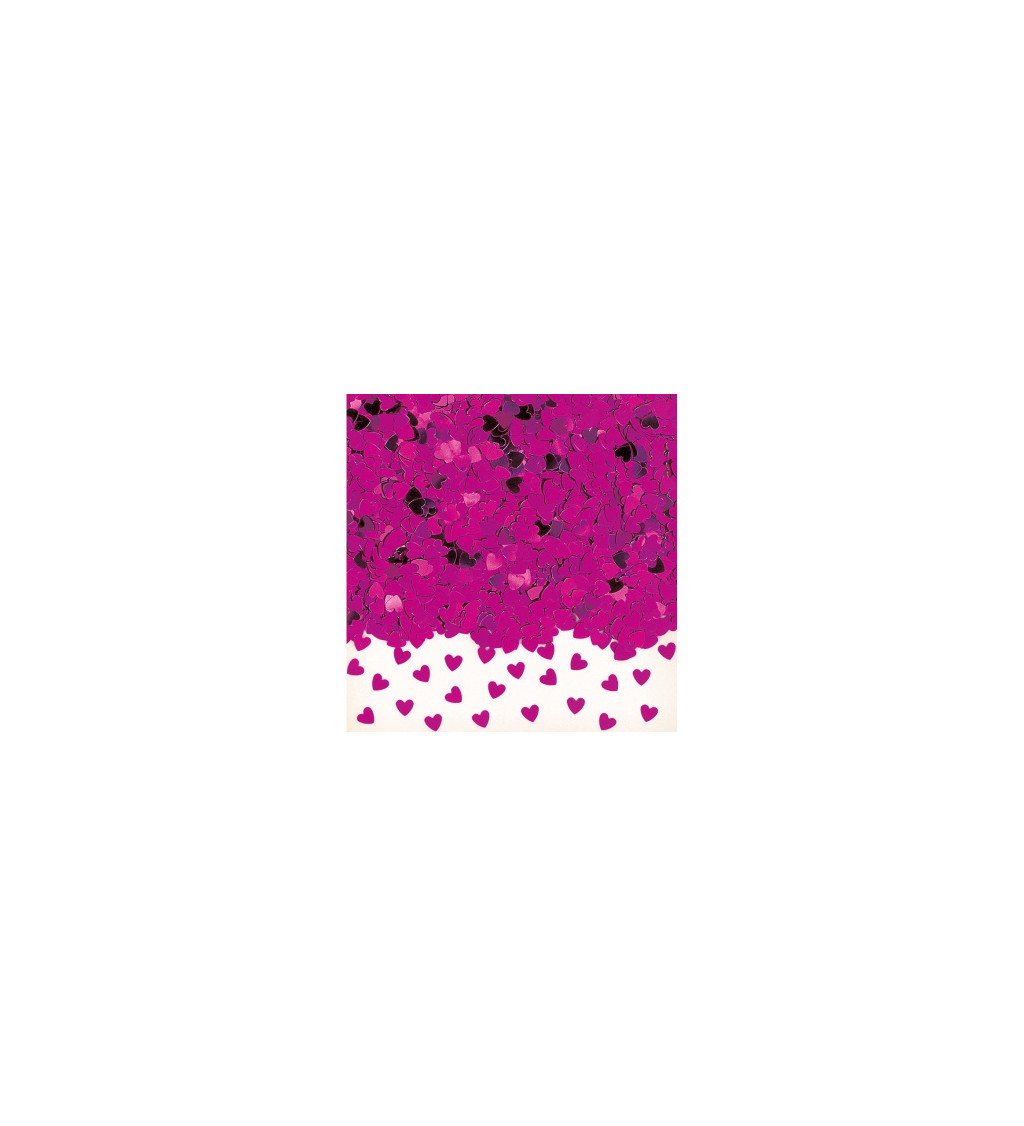 Ružové konfetové srdiečka