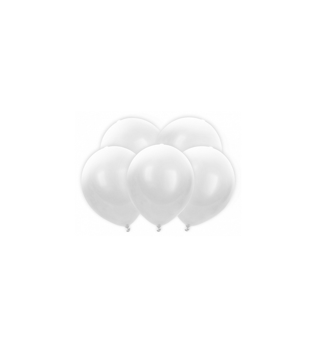 LED balóniky - biele 5 ks