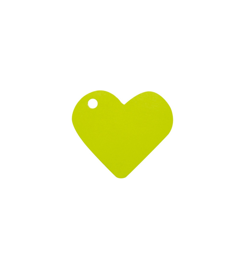 Menovka Srdce - svetlo zelené