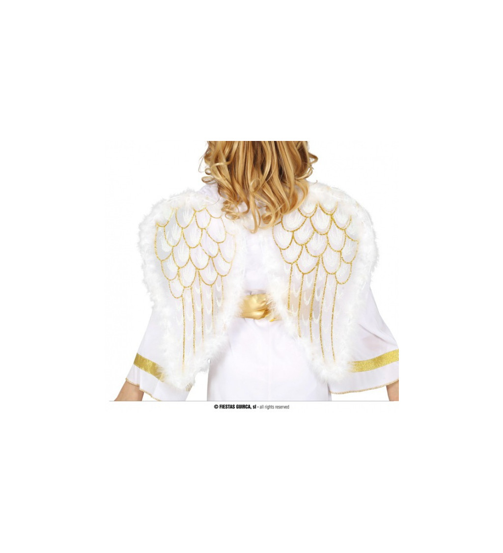 Anjelské krídla pre deti bielo-zlaté
