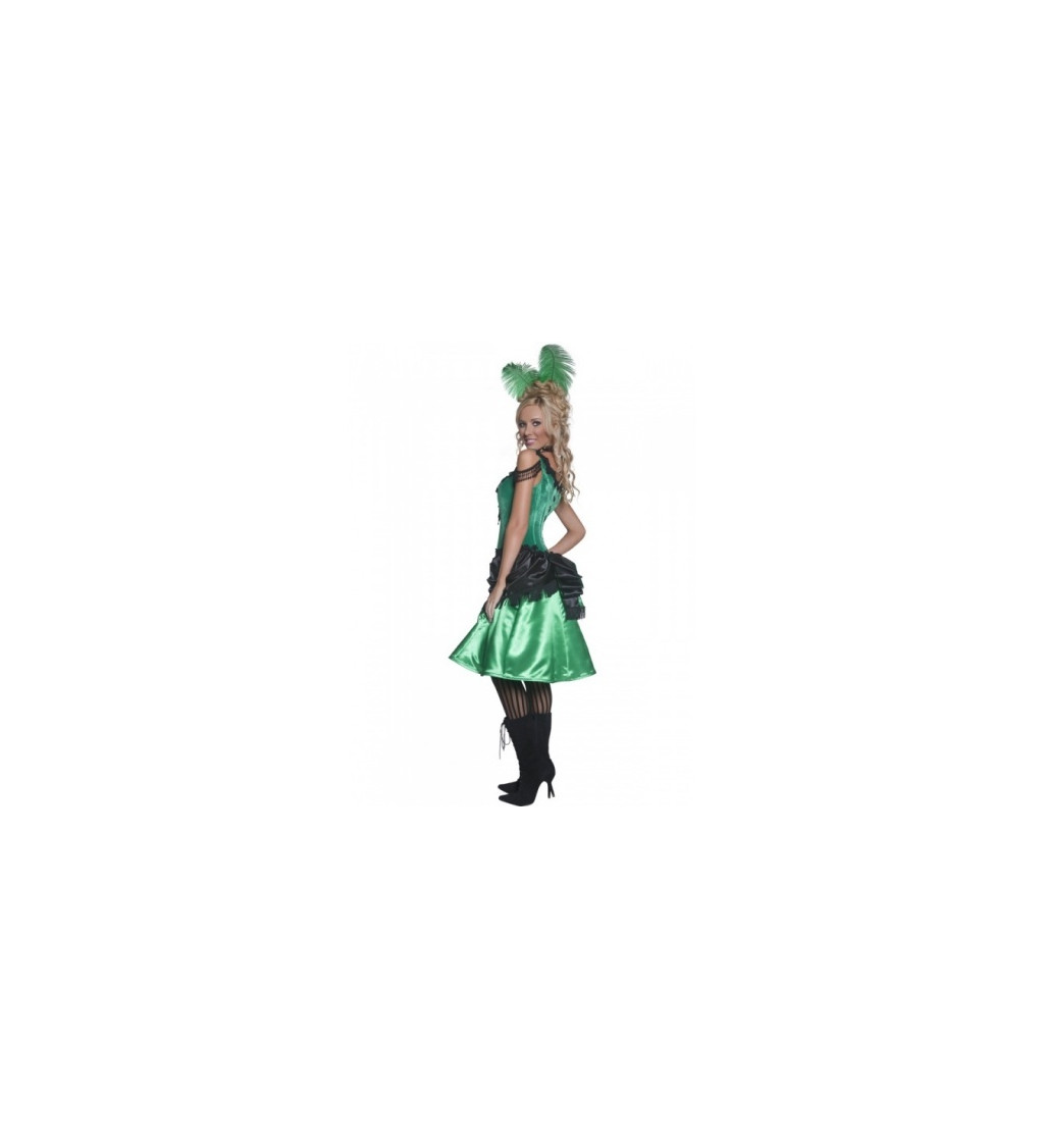 Kostým pre ženy - Kankánová tanečnica zelená