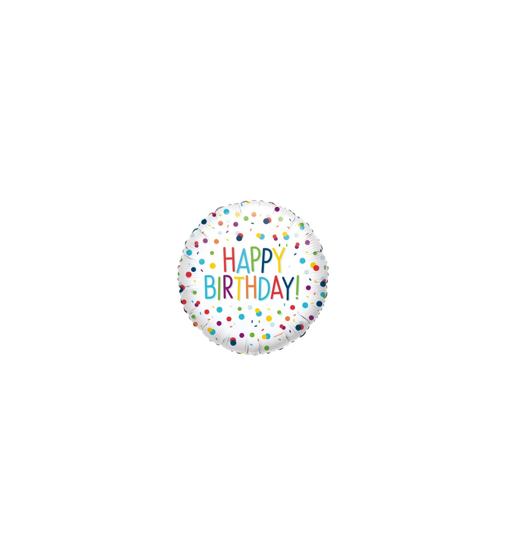 Barevný balónek Happy birthday