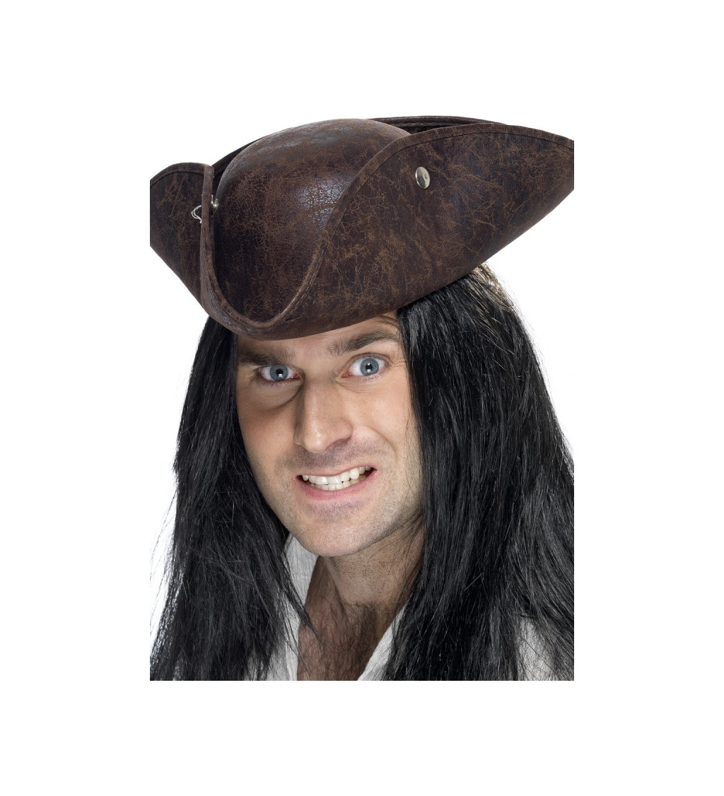 Pirátsky klobúk starožitný - hnedý