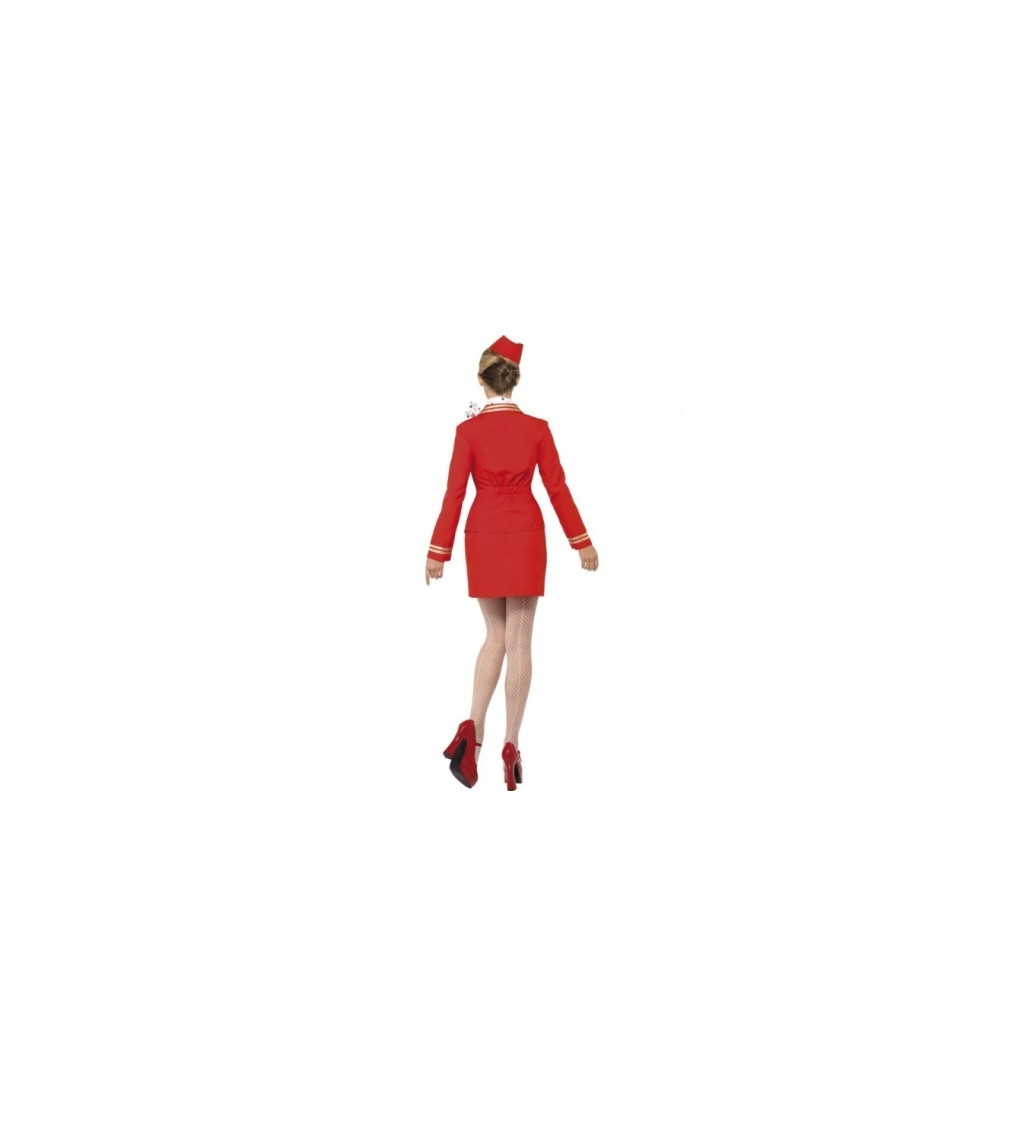 Dámsky kostým Sexy Letuška, červená