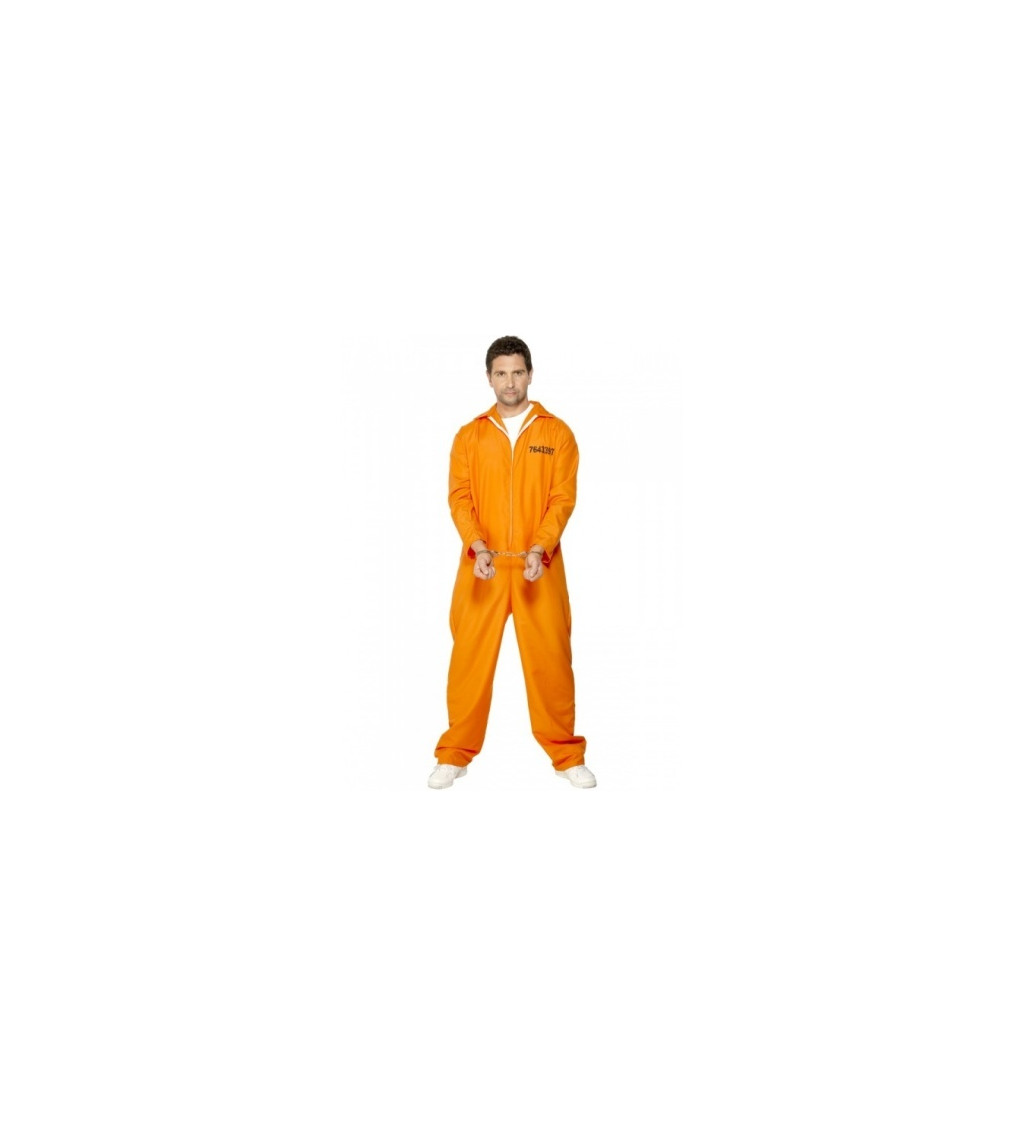 Pánsky kostým Trestanec, oranžový