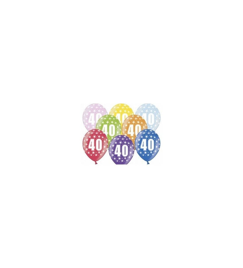 Farebný balón s číslom 40