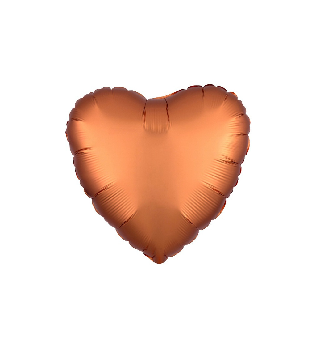 Fóliový balónik v tvare srdca - bronzový