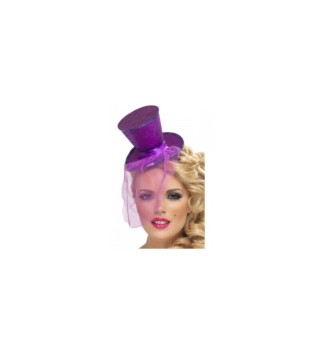 Malý klobúk - fialový