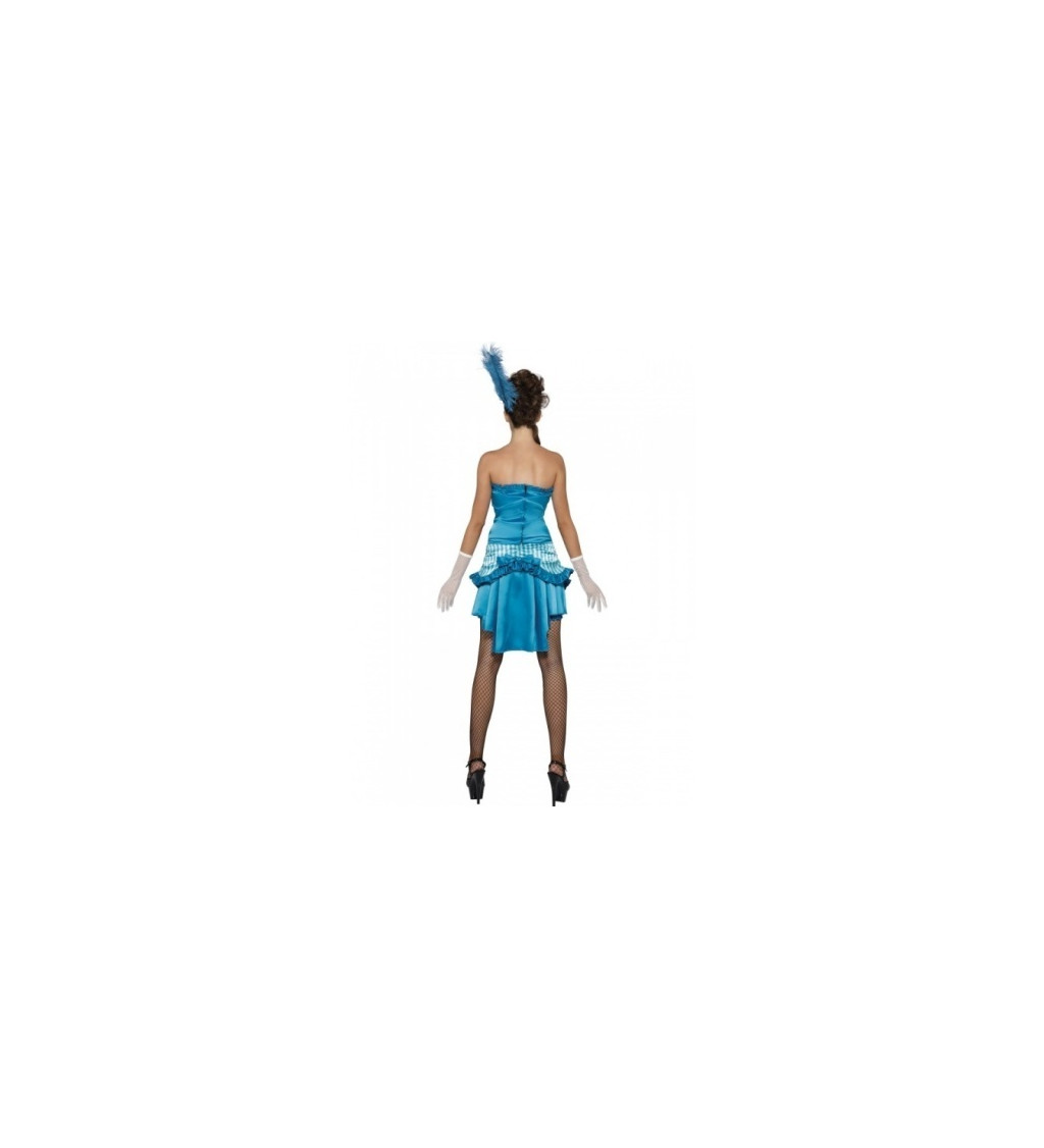 Kostým pre ženy - Kankánová tanečnica modrá