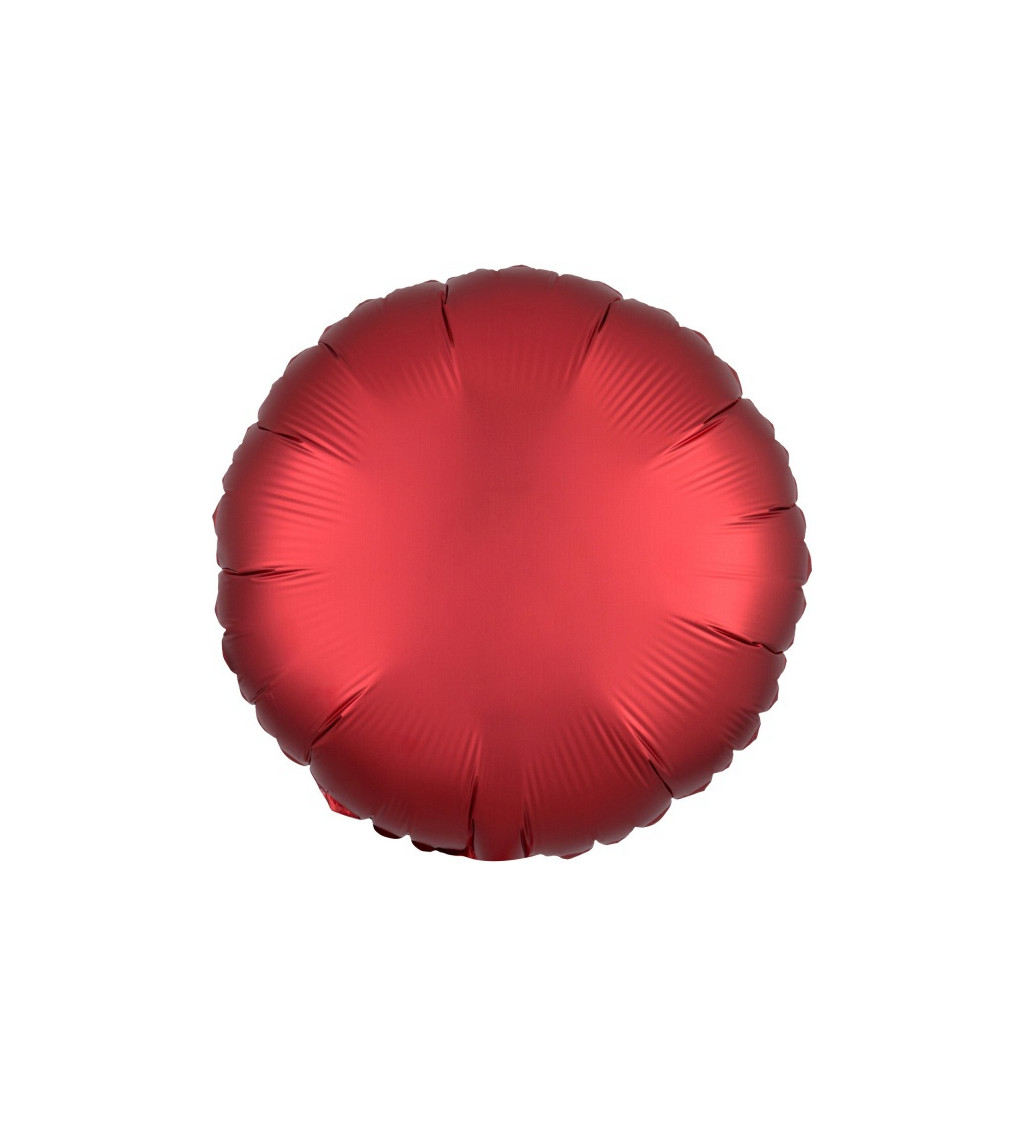 Fóliový balónik v tvare kolesa - červený