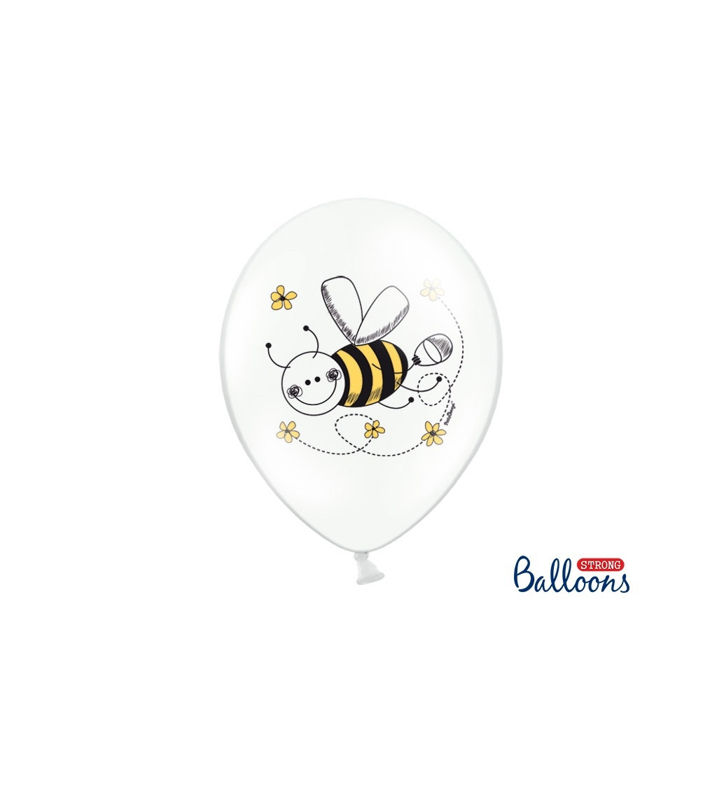 Balónik biely/žltý - včela