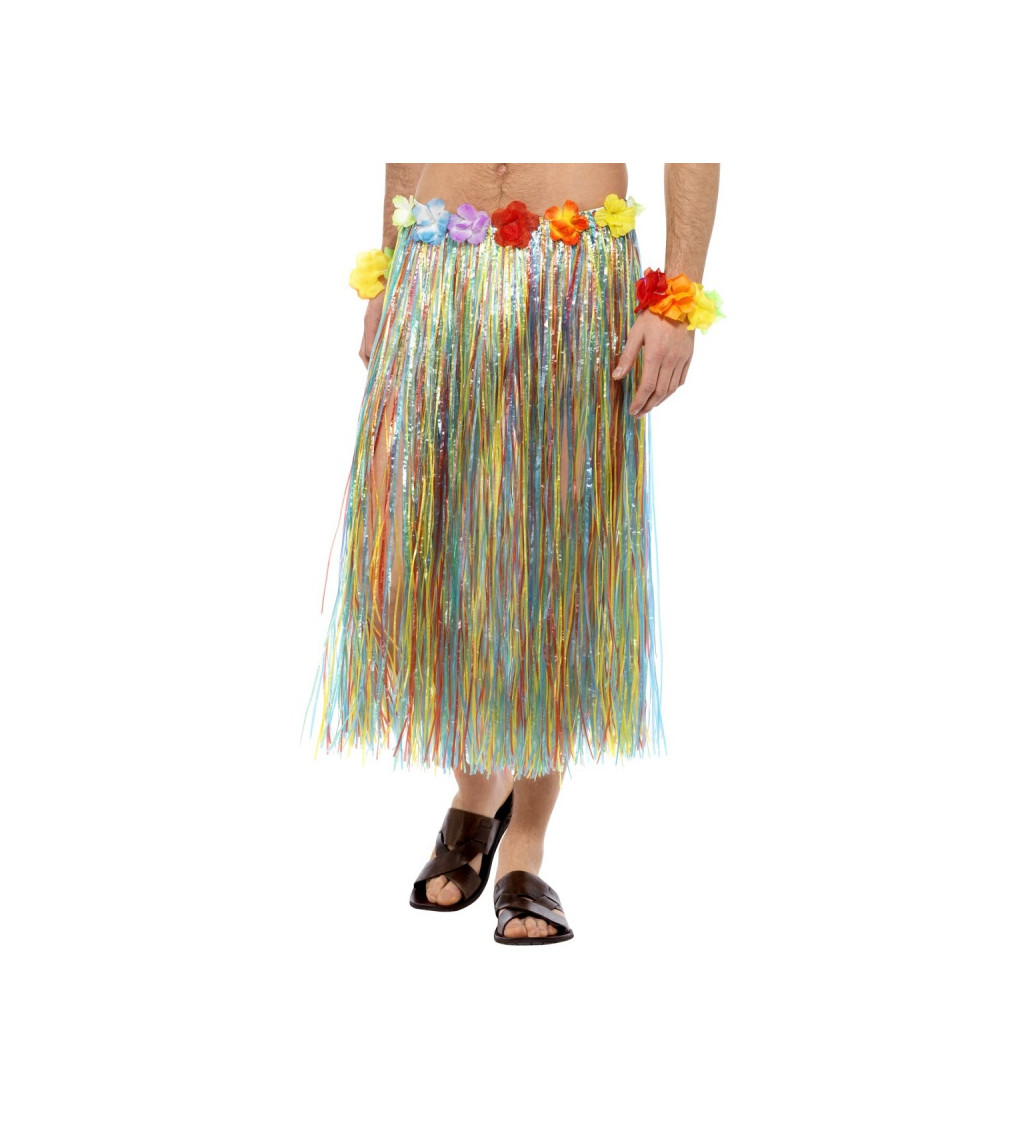 Havajská Hula sukňa - multicolor