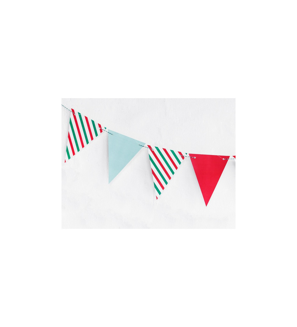 Girlanda - Veselé vianočné trojuholníky