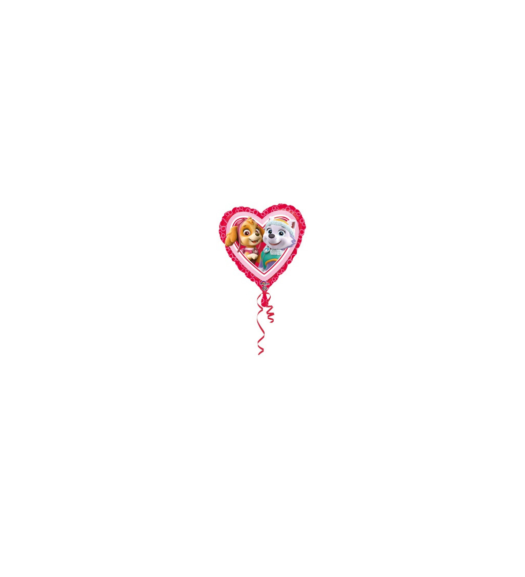 Fóliový balónik Paw patrol - srdce