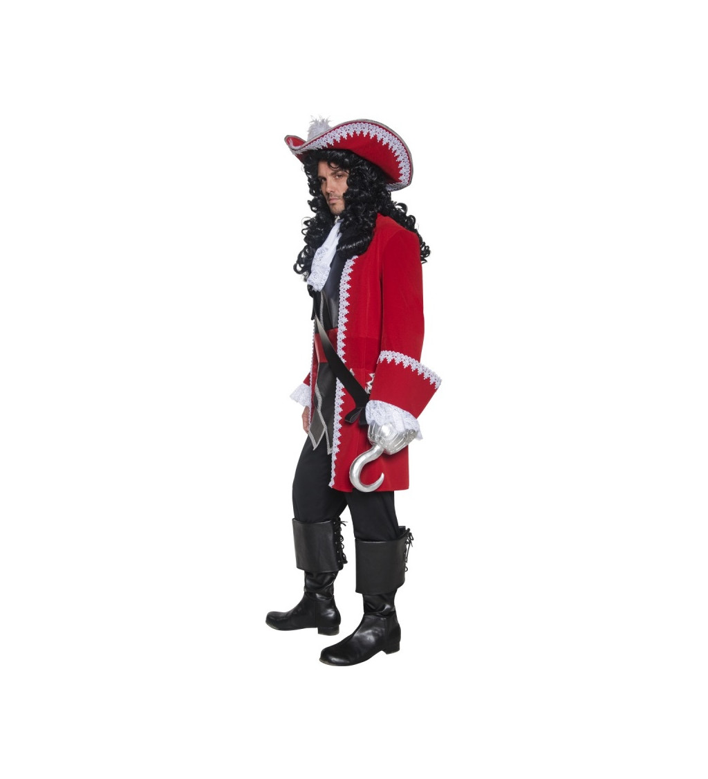 Pánsky kostým Pirát Deluxe, červený