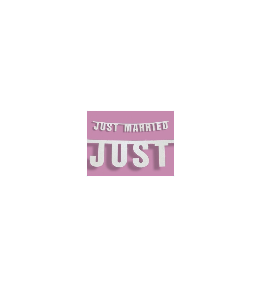 Dekorácia - Girlanda "Just Married"