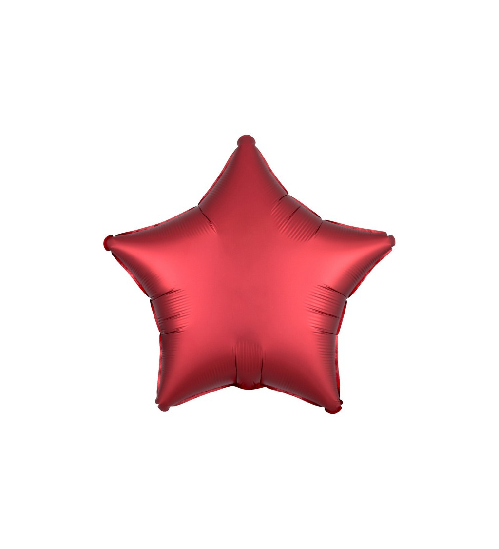 Fóliový balónik v tvare hviezdy - červený