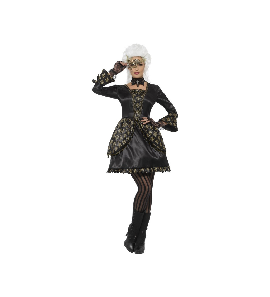 Dámsky kostým Baroková dáma, čierny