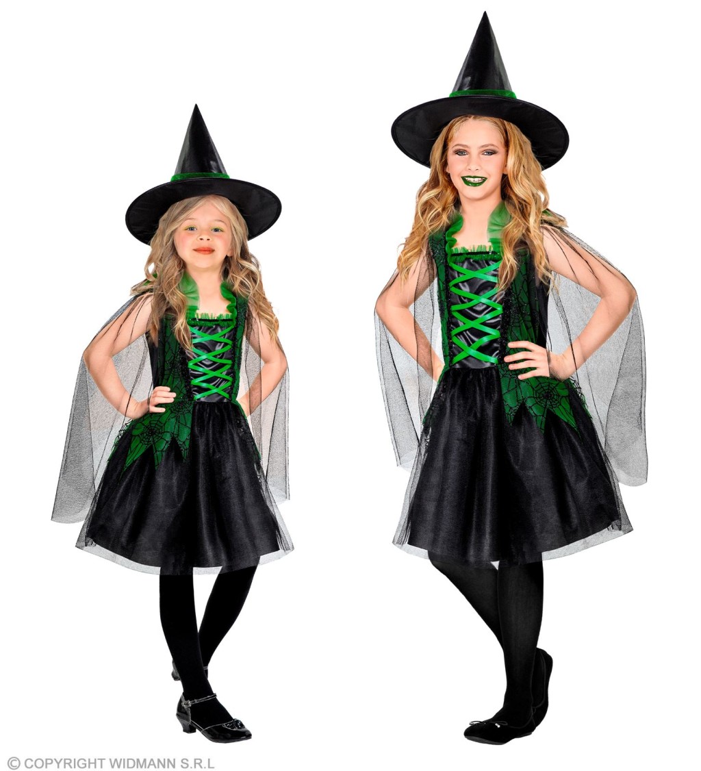 Detský kostým Zelená čarodejnica
