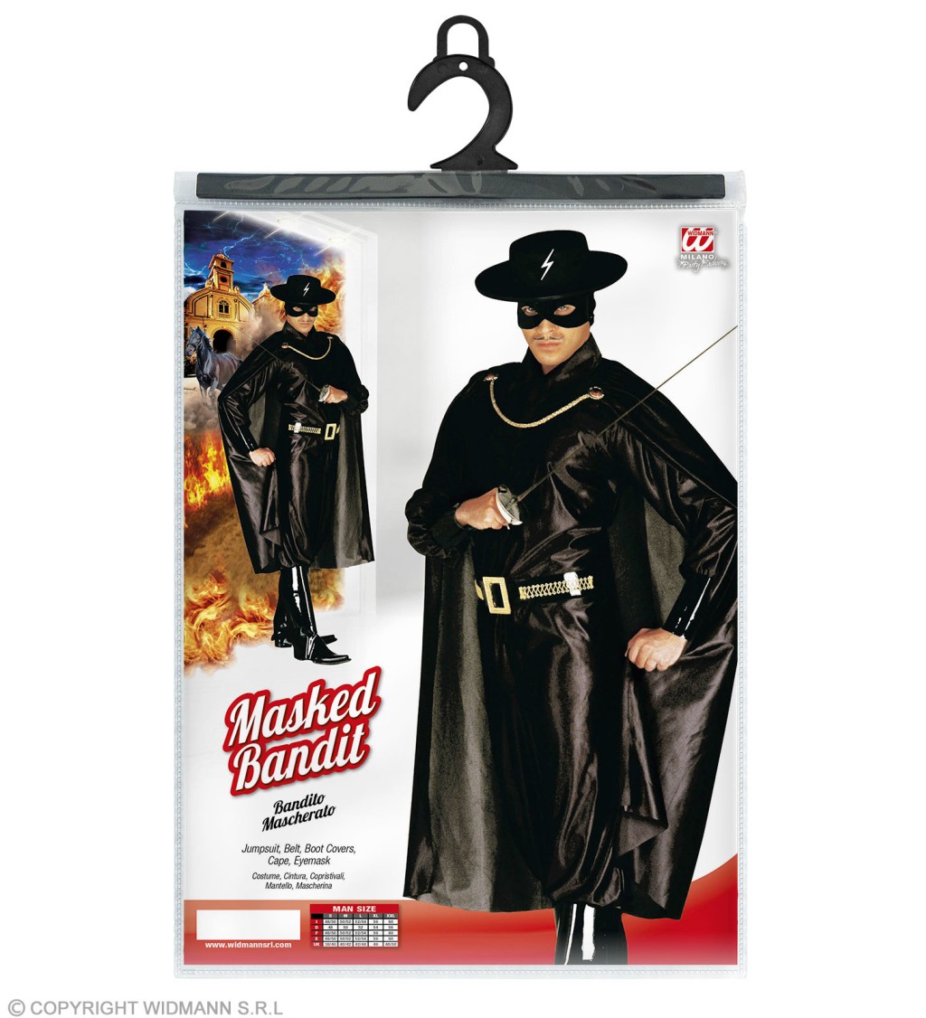 Pánsky kostým Zorro Pomstitel