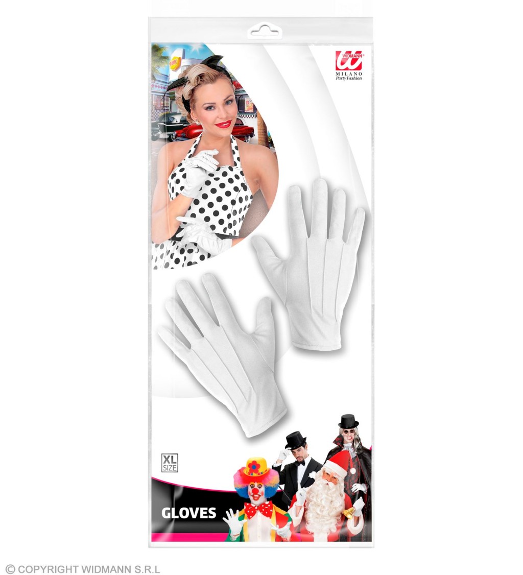 Biele dámske rukavice