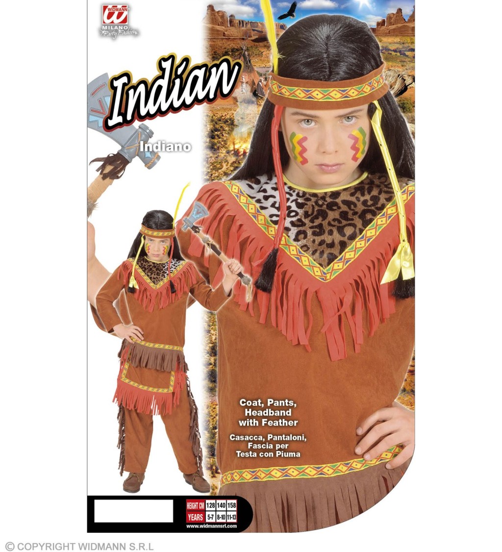 Detský kostým Indián, 140 cm