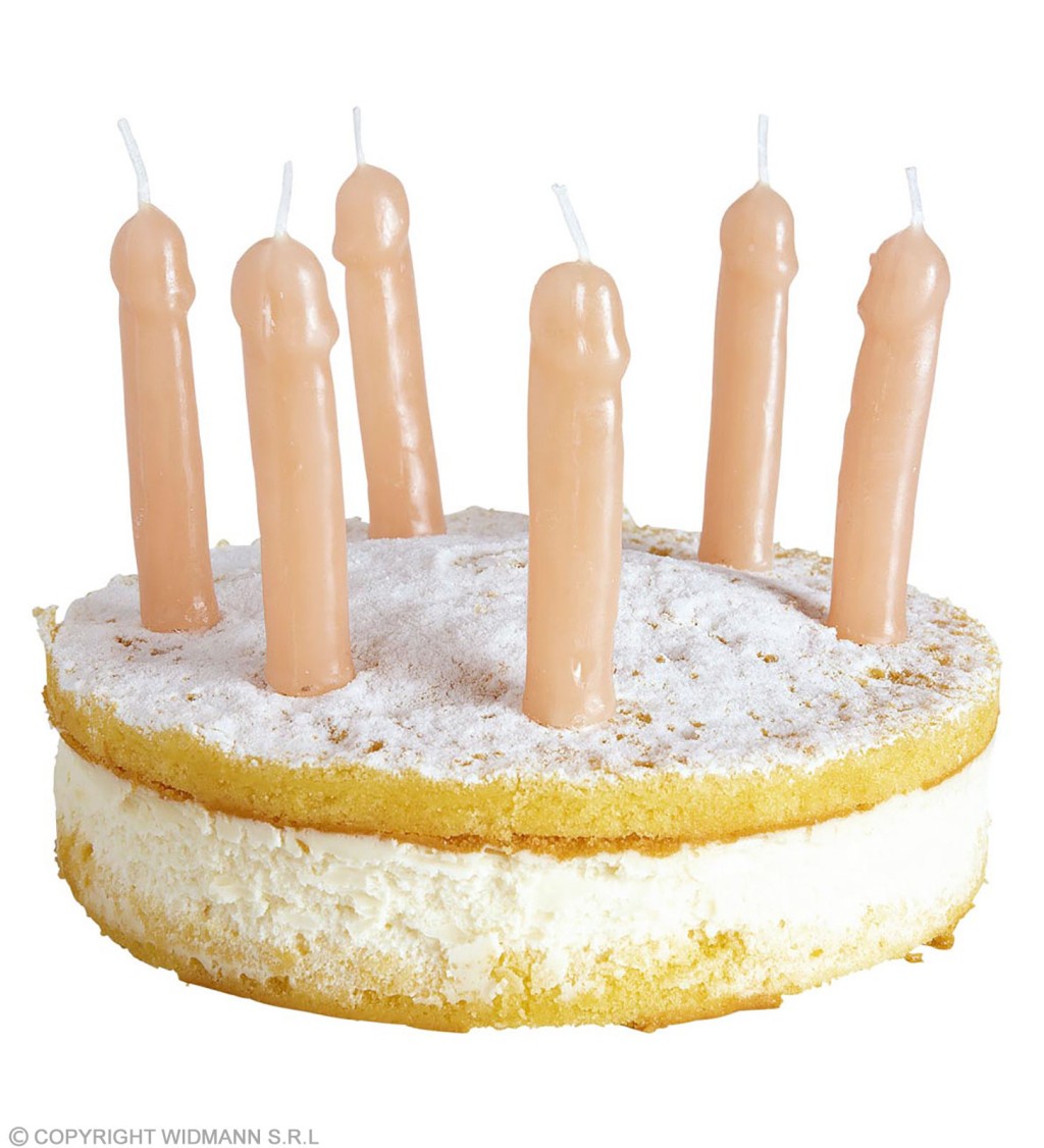 Penisové sviečky na tortu