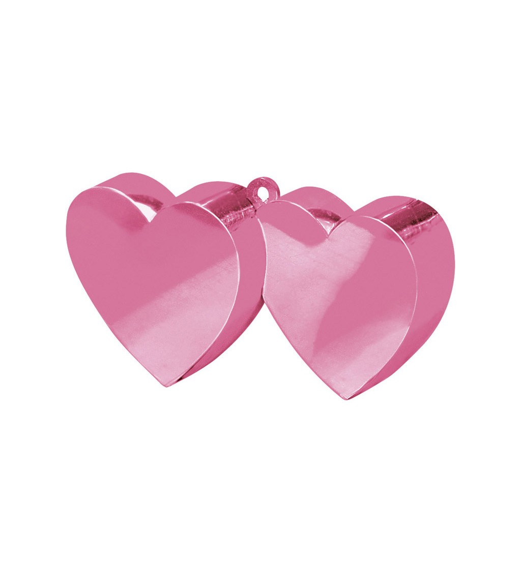 Ťažítko na balóniky - ružové srdce