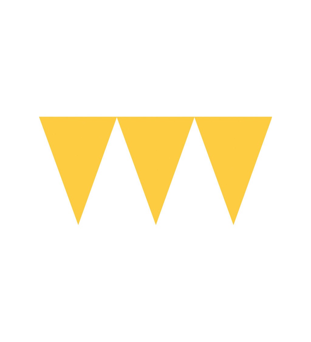 Girlanda - trojuholníky žlté