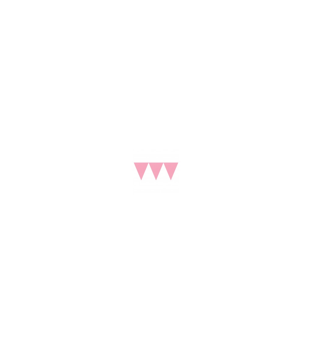 Girlanda - trojuholníky svetloružové