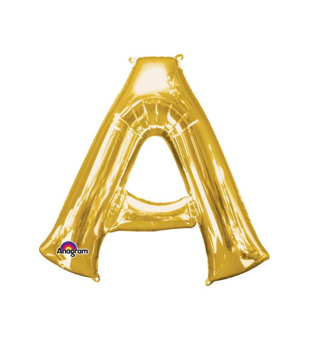 Balón fóliový Písmeno "A" - zlatý