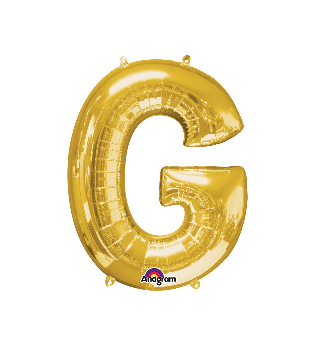 Balón fóliový Písmeno "G" - zlatý