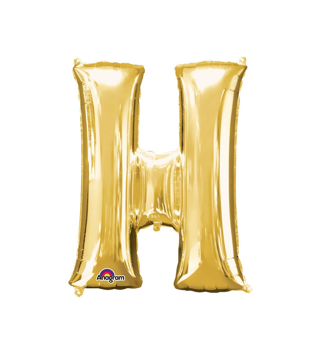 Balón "H" fóliový - zlatý