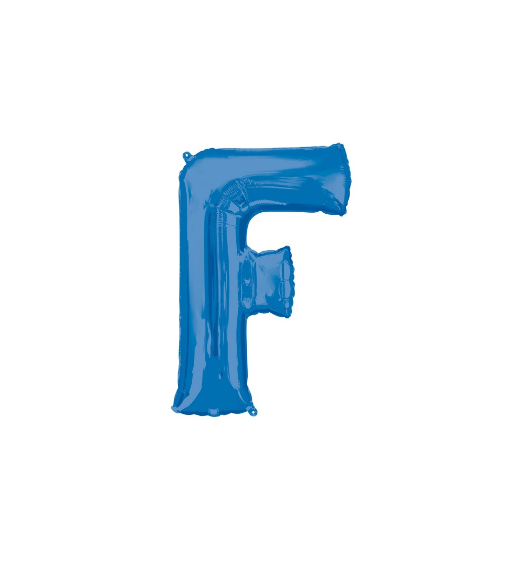 Balón fóliový "Písmeno "F" - modrý