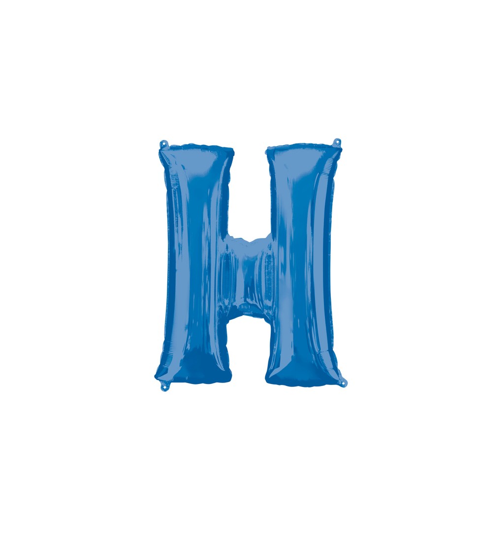 Balón fóliový "Písmeno "H" - modrý
