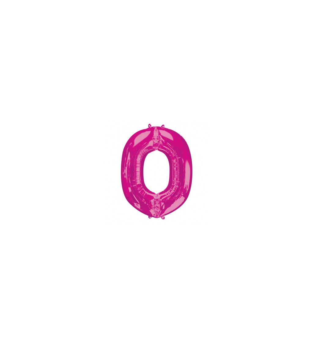 Balón fóliový "Písmeno "O" - ružové