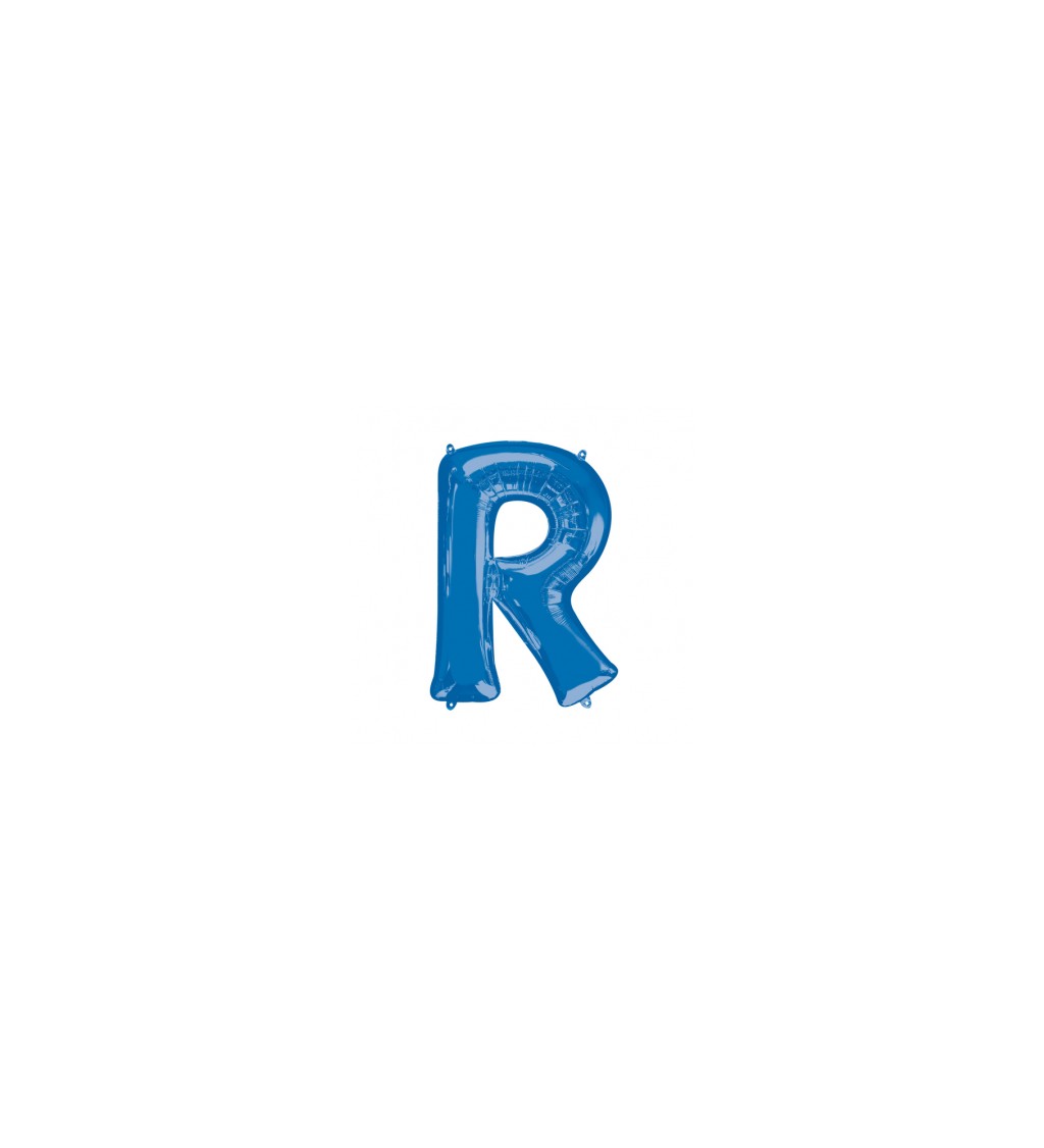 Balón fóliový "Písmeno "R" - modrý