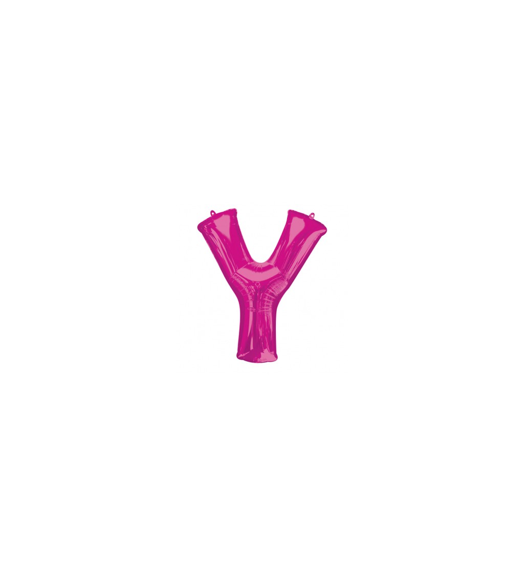 Balón fóliový "Letter "Y" - ružový