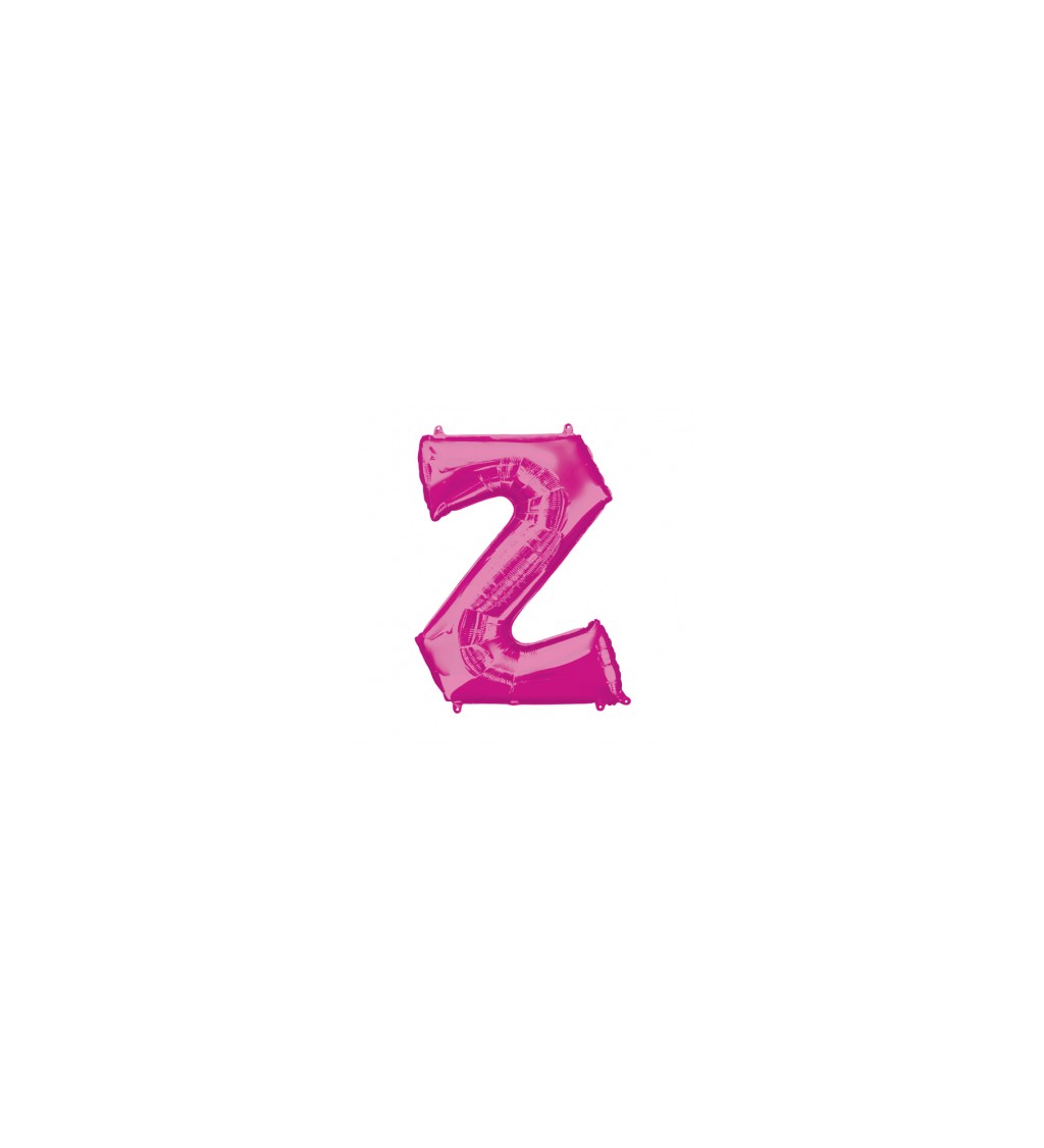 Balón fóliový "Písmeno "Z" - ružový