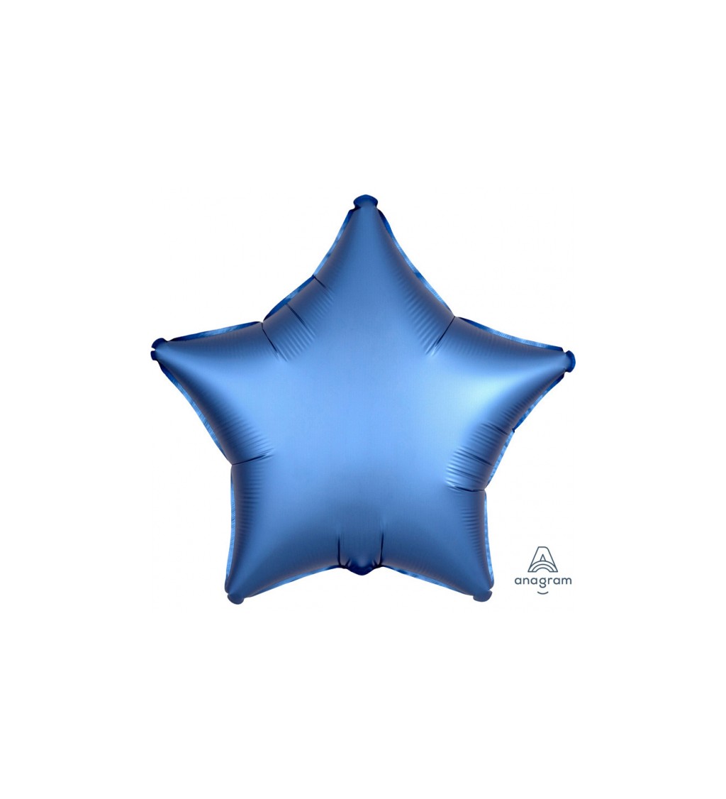 Fóliový balónik v tvare hviezdy - modrý