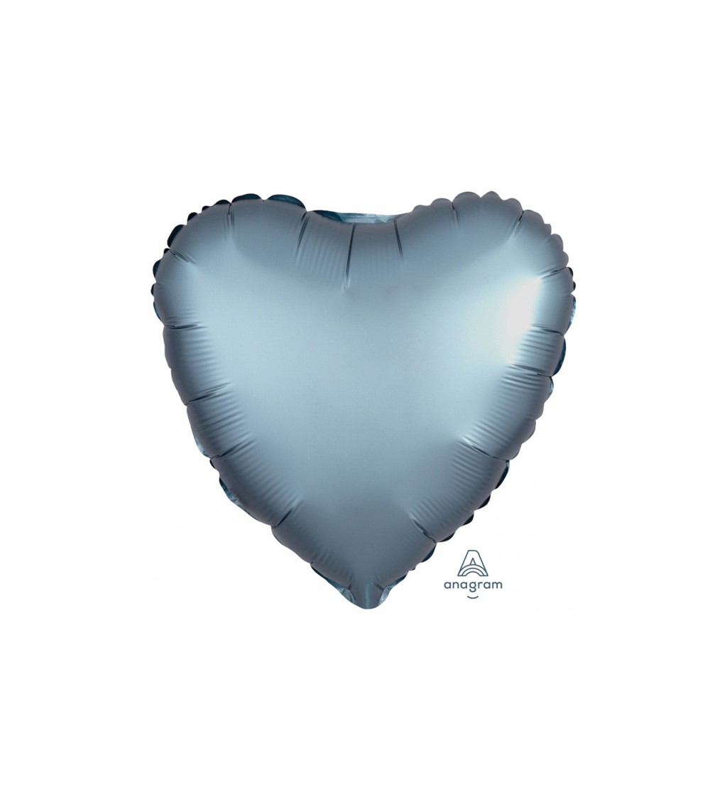 Fóliový balónik v tvare srdca - oceľový
