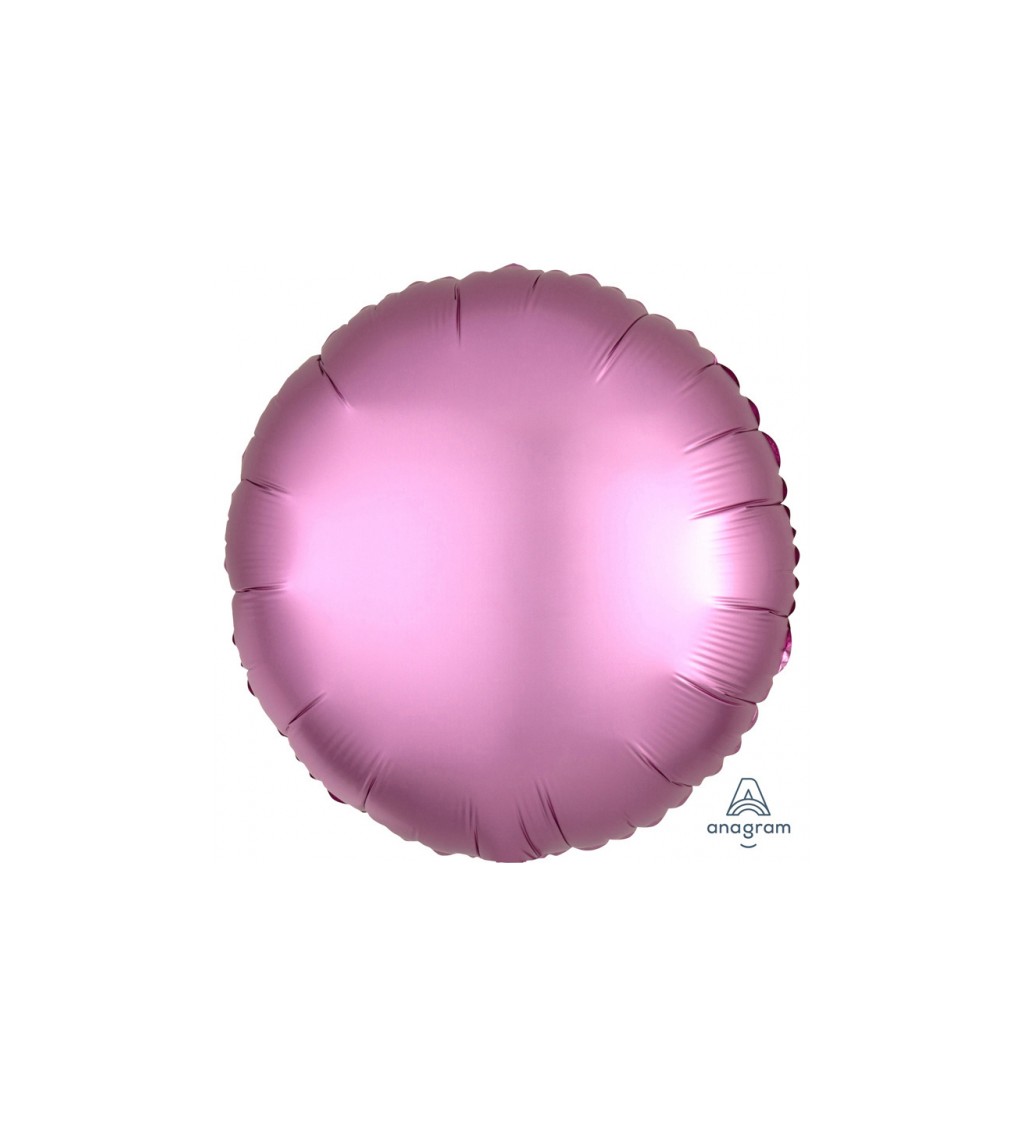 Fóliový balónik v tvare kolesa - ružový