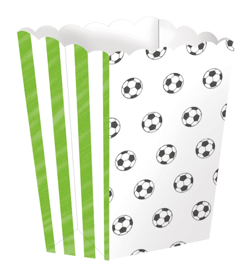 Krabičky na popcorn 4 ks - futbal