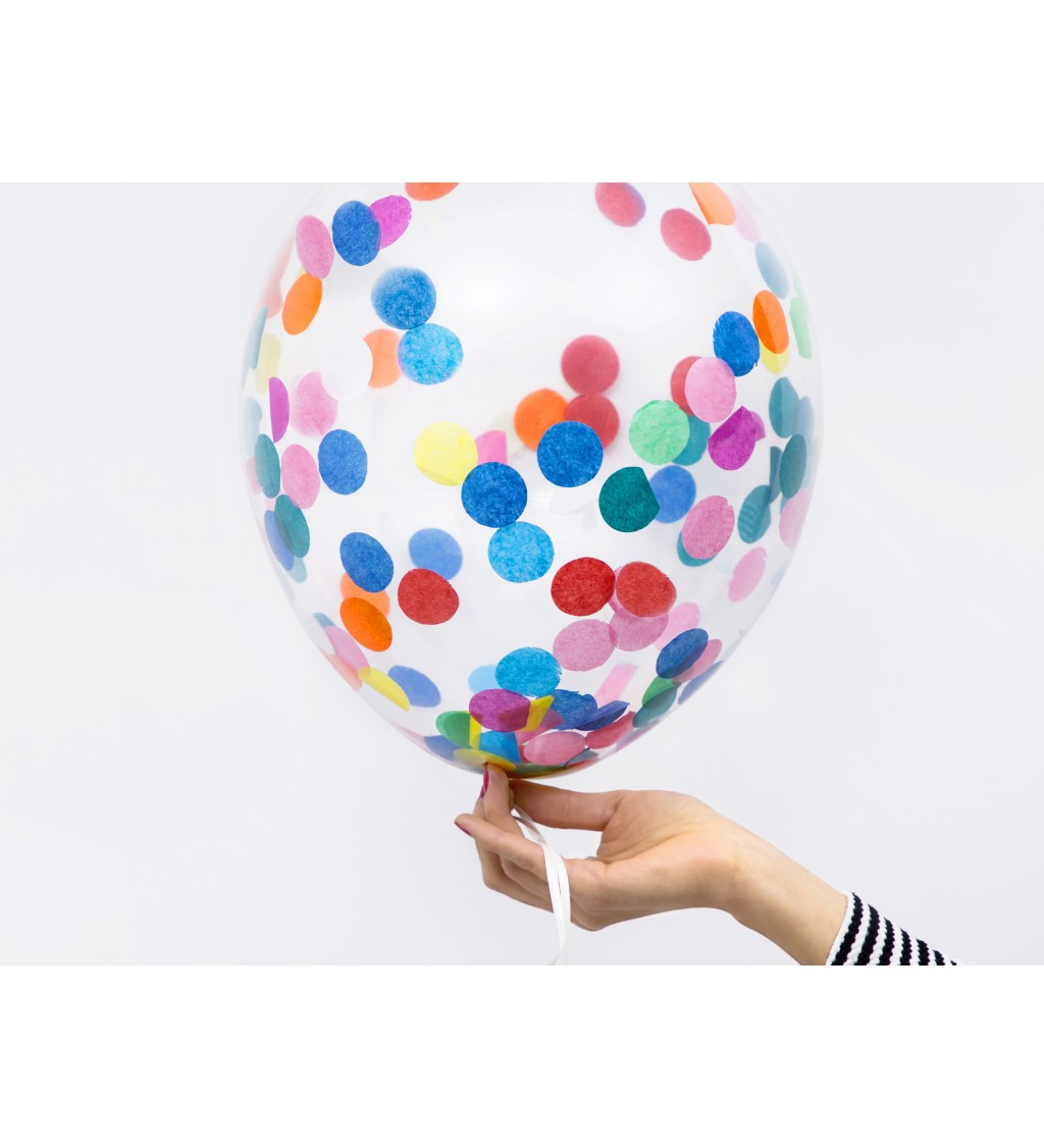 Balóniky s farebnými konfetami