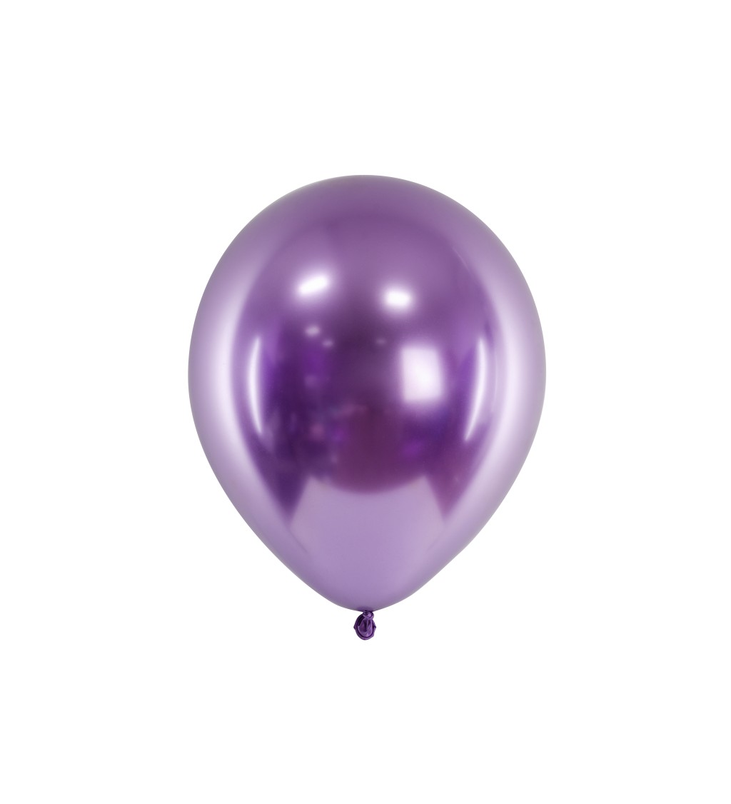 Lesklé chrómové balóny vo fialovej farbe