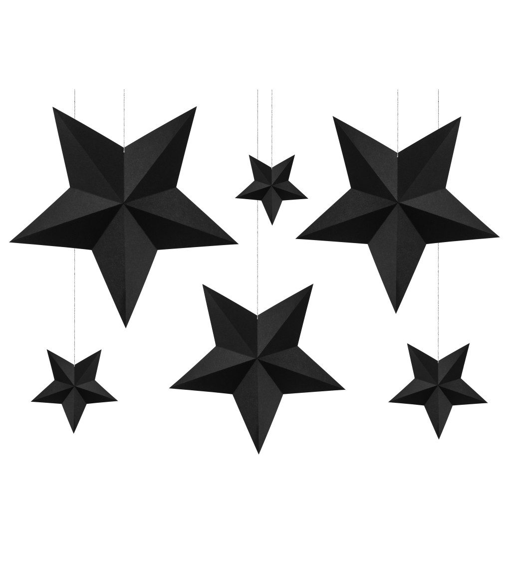 Dekorácia - čierne hviezdy