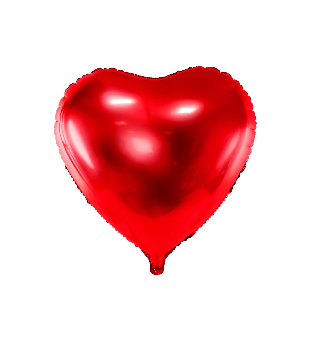 Fóliový balón kovové červené srdce
