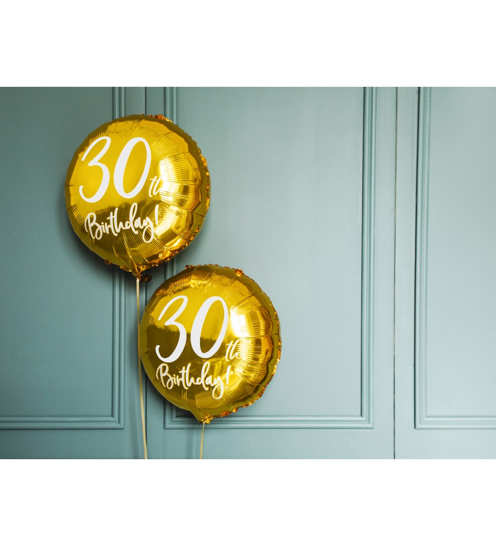 Zlatý fóliový balónik 30. narodeniny